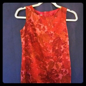 Women's burgundy chiffon dress